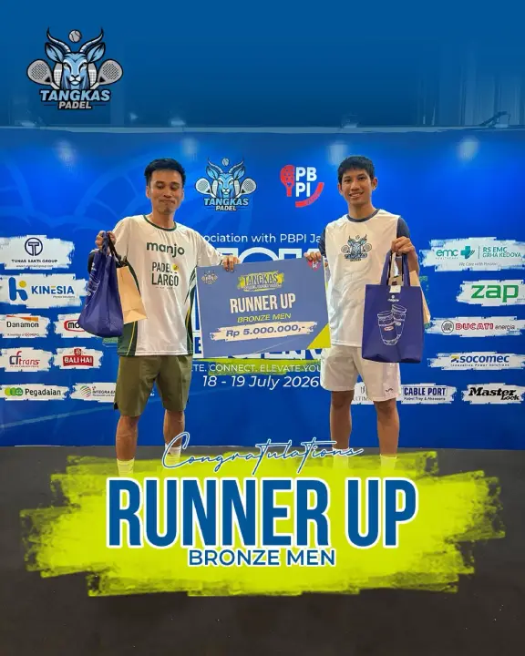 Bronze Men runners-up at Tangkas Padel Open Vol. 2